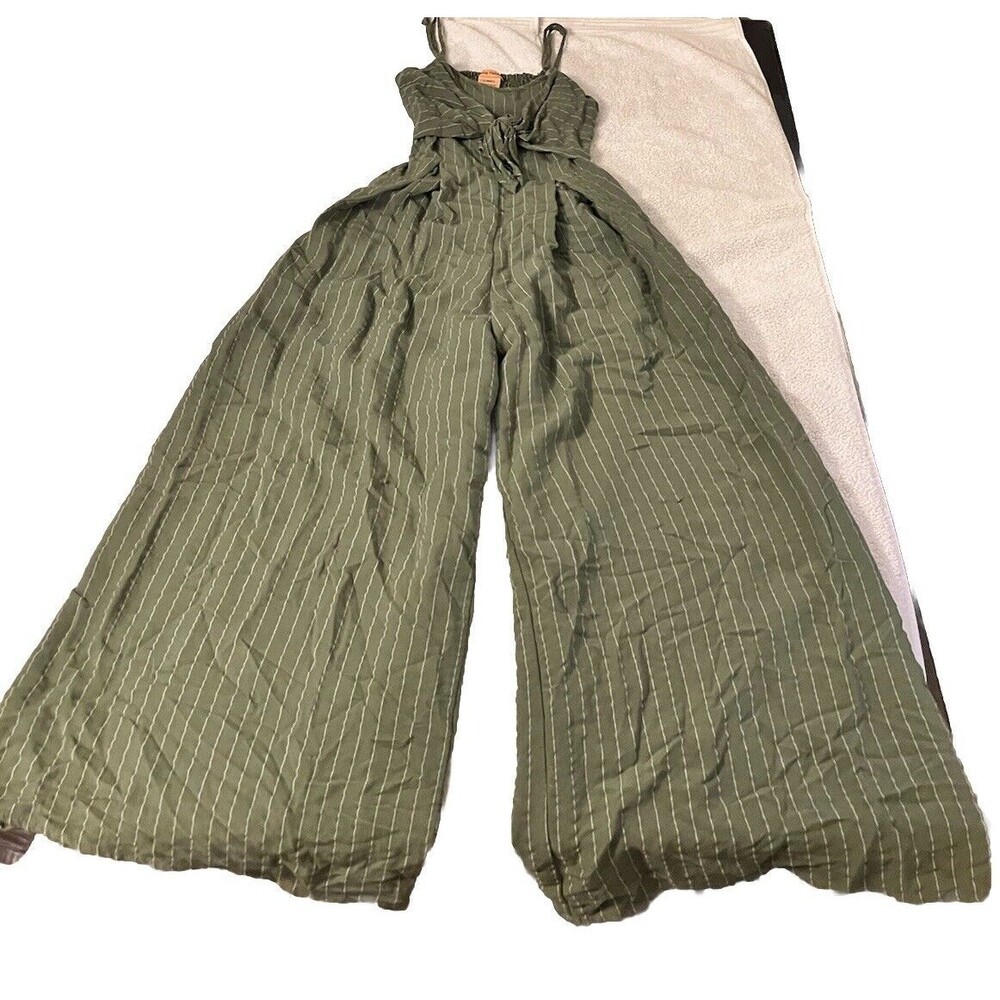Women’s X-Small Flying Tomato Jumper Green Pin Striped